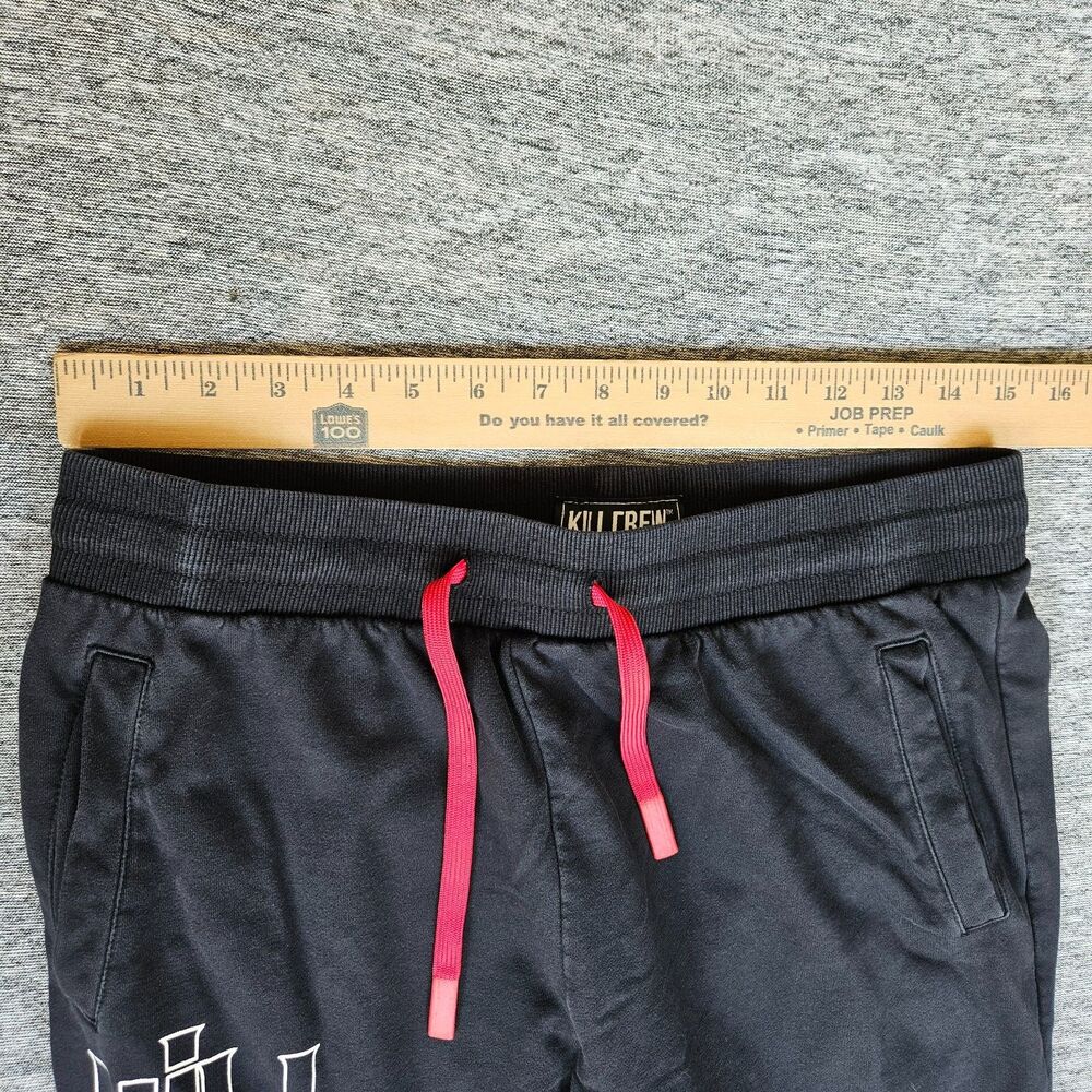 Kill Crew MMXX Joggers Men's M Black Graphic Sweatpants Gym Athletic Activewear - Picture 4 of 7